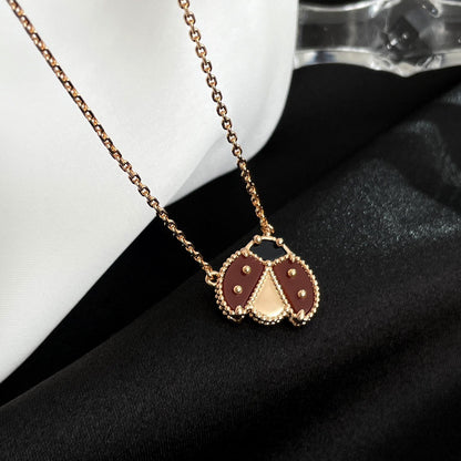 [kincade]LUCKY  CARNELIANS LADYBUG NECKLACE