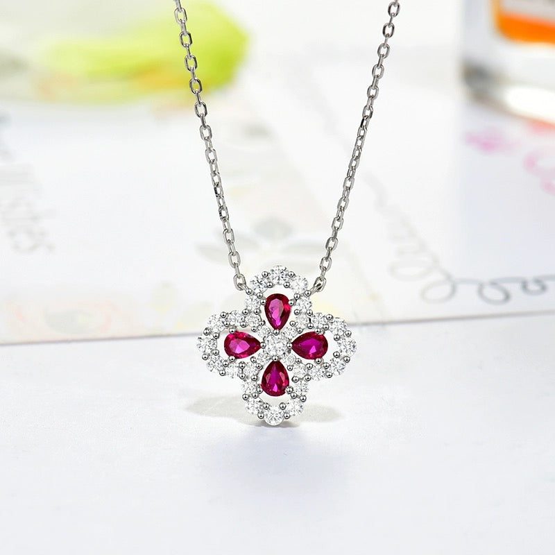 [kincade]LOOP NECKLACE FULL MOTIF DIAMOND 16MM MULTIPLE COLORS