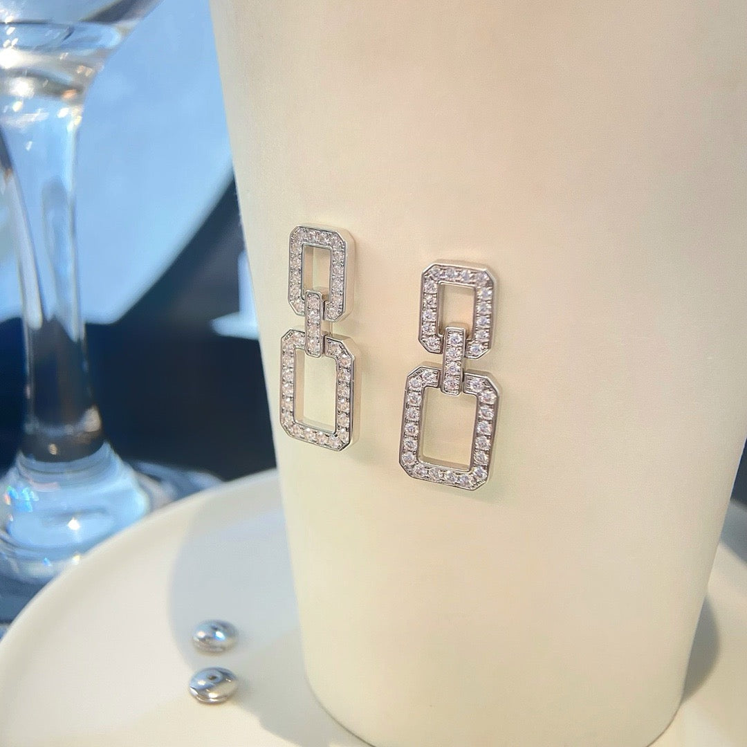 [kincade]LINKS MEDIUM EARRINGS DIAMOND