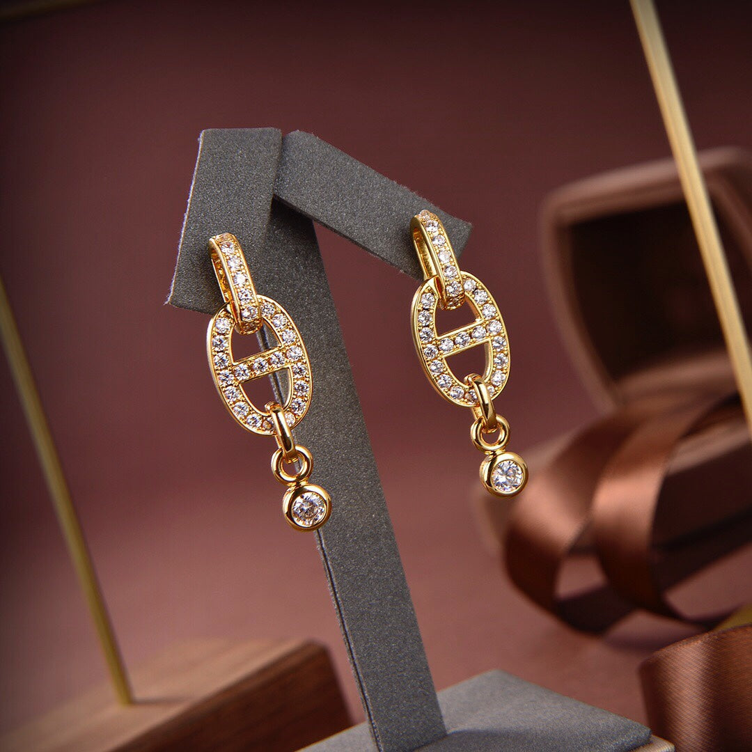 [kincade]HM CHAINE DIAMOND EARRINGS