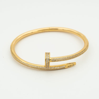 [kincade]JUSTE ARMBAND 3,5 MM, ALLE DIAMANTEN