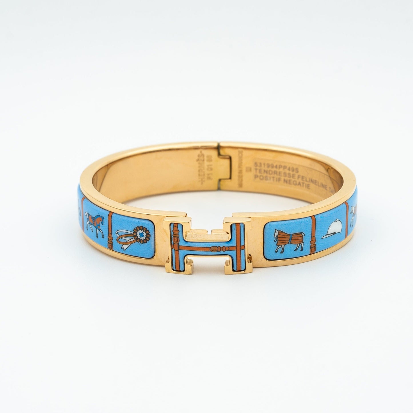 [kincade]H ROSA GOLD ARMBAND BLAU KERAMIK