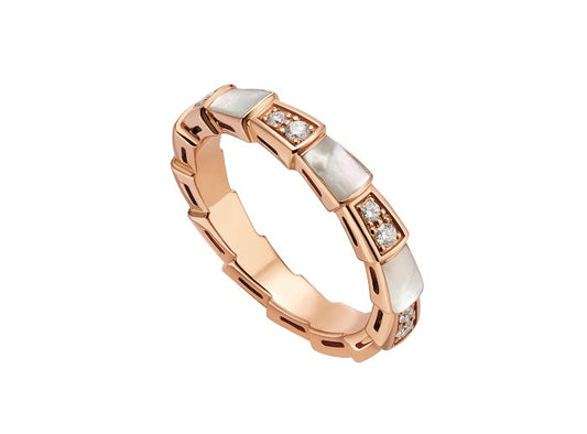 [kincade]SERPENTI RING ROSA GOLD DIAMANT MOP 3MM