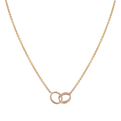 [kincade]LOVE NECKLACE DOUBLE RING PINK GOLD