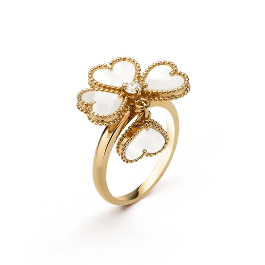 [kincade]SWEET CLOVER WHITE MOP RING