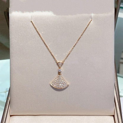 [kincade]DREAM NECKLACE PINK GOLD FULL DIAMOND