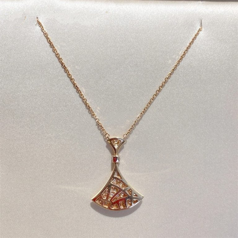 [kincade]DREAM NECKLACE PINK GOLD FULL DIAMOND