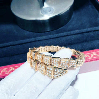 [kincade]SERPENTI ARMBAND 8MM ROSGOLD DIAMANT