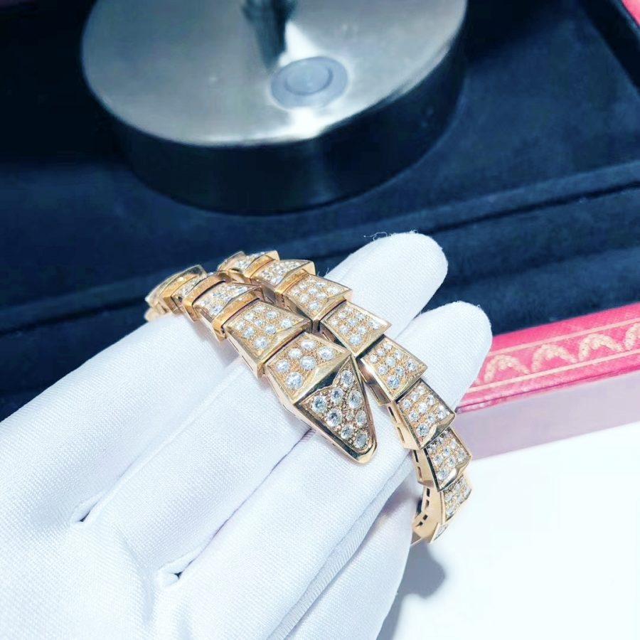 [kincade]SERPENTI ARMBAND 8MM ROSGOLD DIAMANT