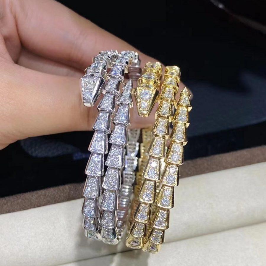 [kincade]SERPENTI ARMBAND GOLD DIAMANT DOPPELREIHIG