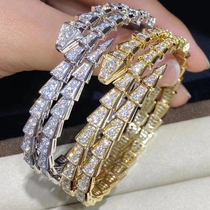 [kincade]SERPENTI ARMBAND GOLD DIAMANT DOPPELREIHIG