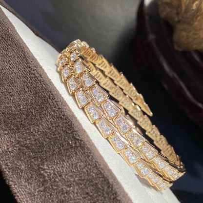 [kincade]SERPENTI ARMBAND GOLD DIAMANT DOPPELREIHIG