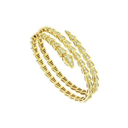 [kincade]SERPENTI ARMBAND GOLD DIAMANT DOPPELREIHIG