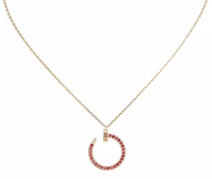 [kincade]JUSTE NECKLACE GOLD RED DIAMONDS