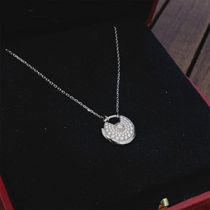 [kincade]AMULETTE SILVER FULL DIAMOND NECKLACE