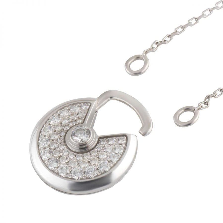 [kincade]AMULETTE SILVER FULL DIAMOND NECKLACE