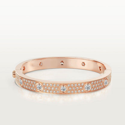 [kincade] LIEBE ARMBAND 6,1 MM DIAMANTEN-PAVIERT 10 GROSSE DIAMANTEN