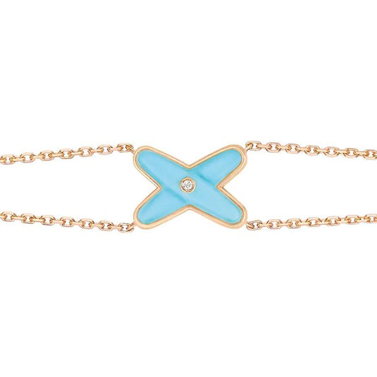 [kincade]JEUX BRACELET TURQUOISE PINK GOLD 1 DIAMOND