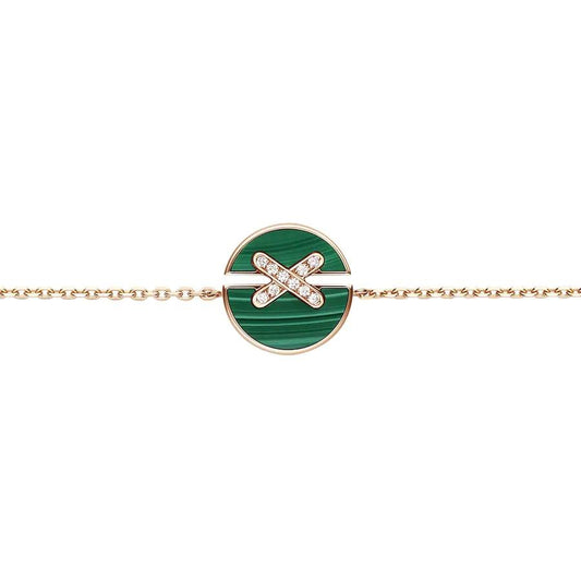 [kincade]JEUX DE BRACELET MALACHITE PINK GOLD DIAMONDS