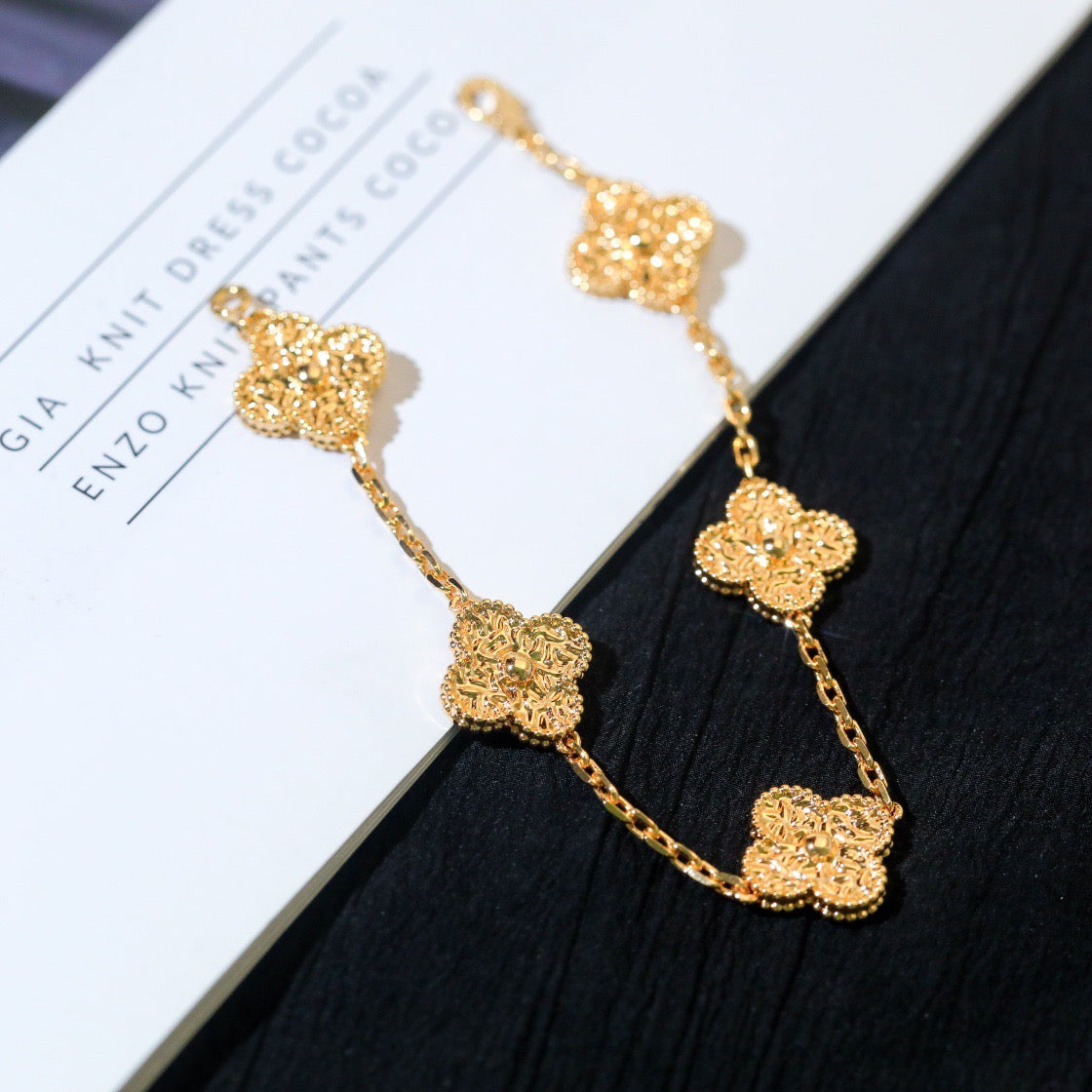 [kincade]CLOVER 5 MOTIFS BRONZING BRACELET