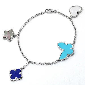 [kincade]LUCKY SPRING SILVER BRACELET 4 MOTIF