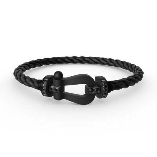 [kincade]FORCE LARGE SERIES HORSESHOE BLACK SAMURAI BRACELET