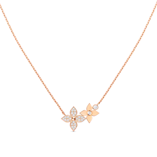 [kincade]STAR BLOSSOM NECKLACE PINK GOLD DIAMONDS