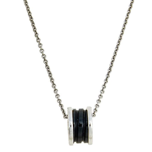 [kincade]ZERO 1 BLACK CERAMIC SILVER NECKLACE