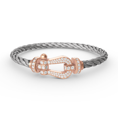 [kincade]FORCE GROSSES HUFEISENARMBAND MIT DIAMANTEN IN ROSÉGOLD