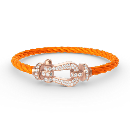 [kincade]FORCE GROSSES HUFEISENARMBAND MIT DIAMANTEN IN ROSÉGOLD