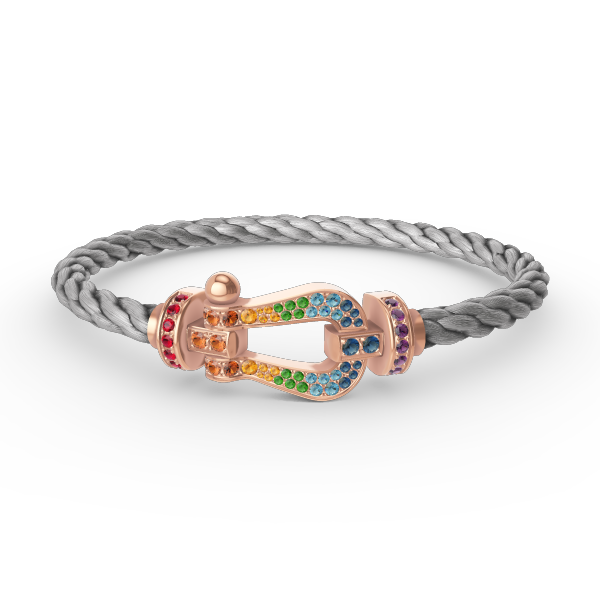 [kincade]FORCE GROSSES HUFEISENFARBIGE DIAMANTENARMBAND ROSÉGOLD