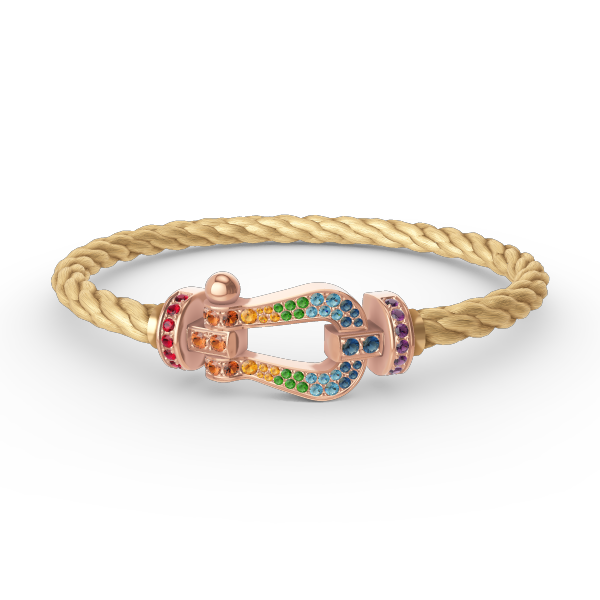 [kincade]FORCE GROSSES HUFEISENFARBIGE DIAMANTENARMBAND ROSÉGOLD