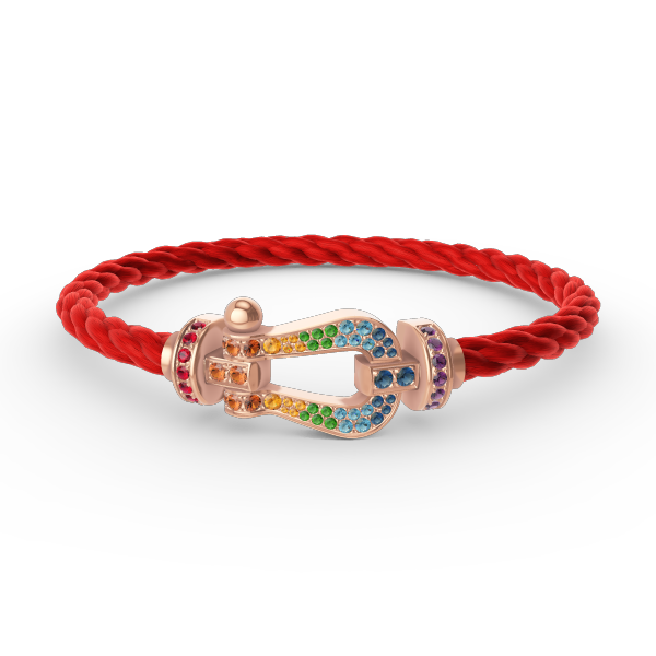 [kincade]FORCE GROSSES HUFEISENFARBIGE DIAMANTENARMBAND ROSÉGOLD