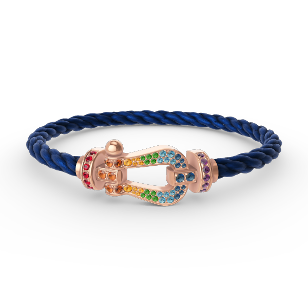 [kincade]FORCE GROSSES HUFEISENFARBIGE DIAMANTENARMBAND ROSÉGOLD