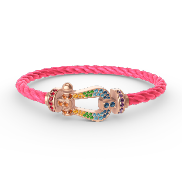 [kincade]FORCE GROSSES HUFEISENFARBIGE DIAMANTENARMBAND ROSÉGOLD