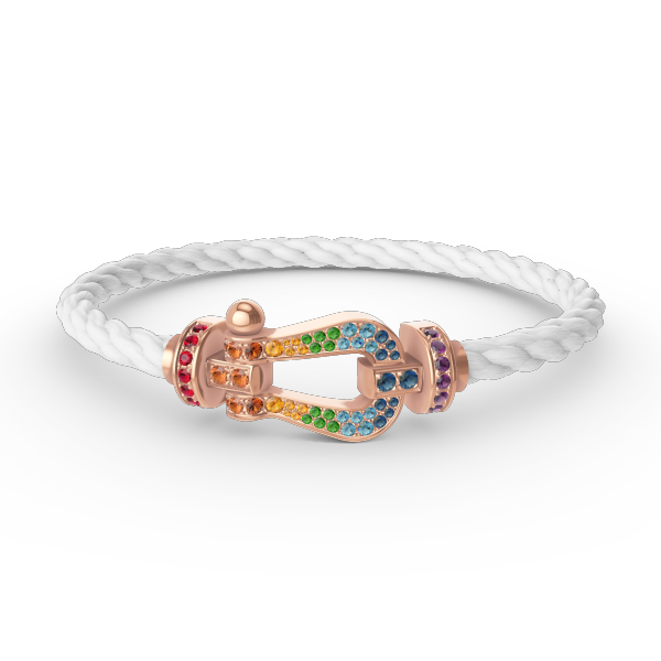 [kincade]FORCE GROSSES HUFEISENFARBIGE DIAMANTENARMBAND ROSÉGOLD