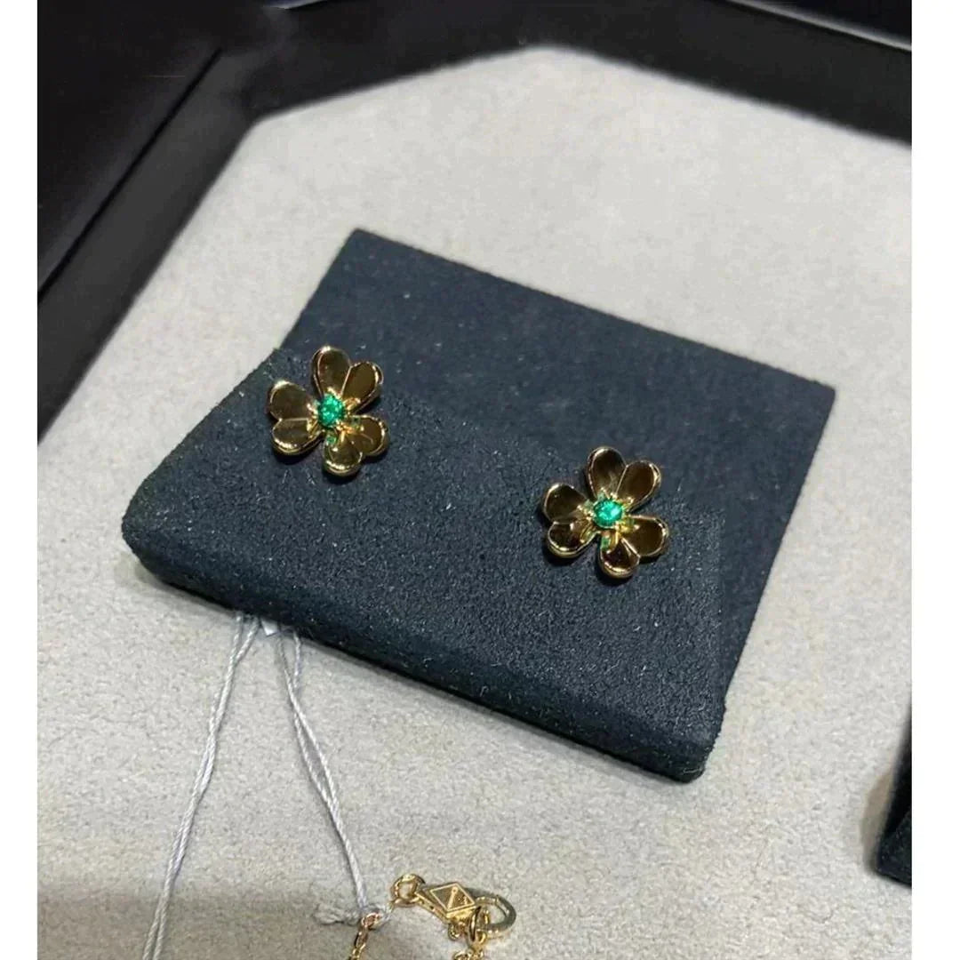 [kincade]FRIVOLE  FLOWER MALACHITE EARRINGS