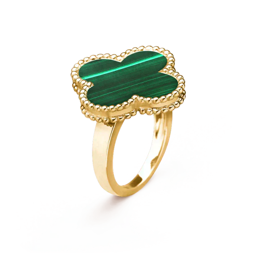 [kincade]CLOVER MALACHITE RING