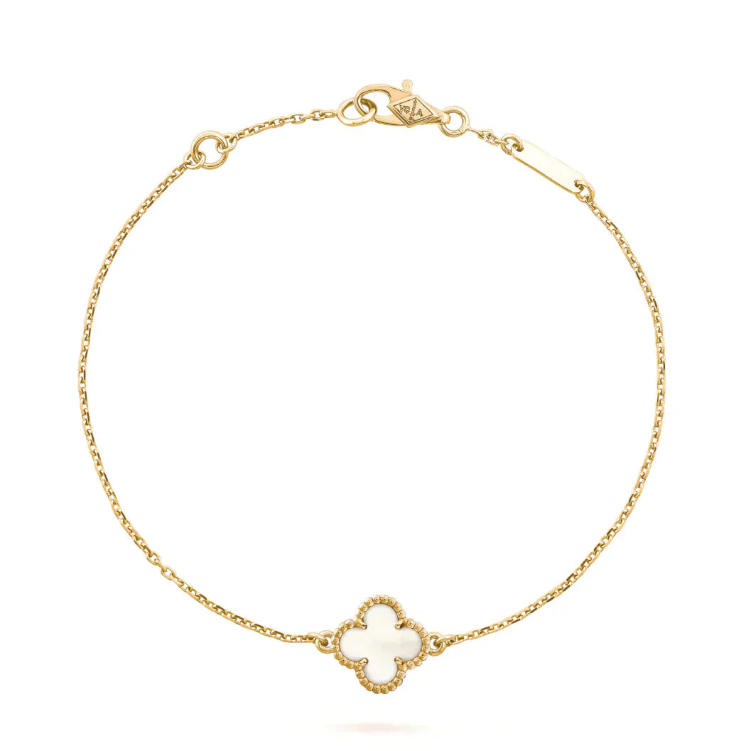 [kincade]CLOVER WHITE MOP EINZELNE BLUME ARMBAND