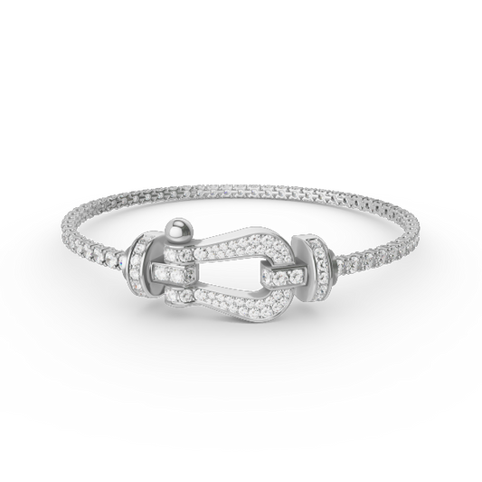 [kincade]FORCE  LARGE HORSESHOE FULL DIAMOND TENNIS BRACELET